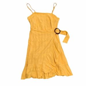 American Eagle Yellow Wrap Dress